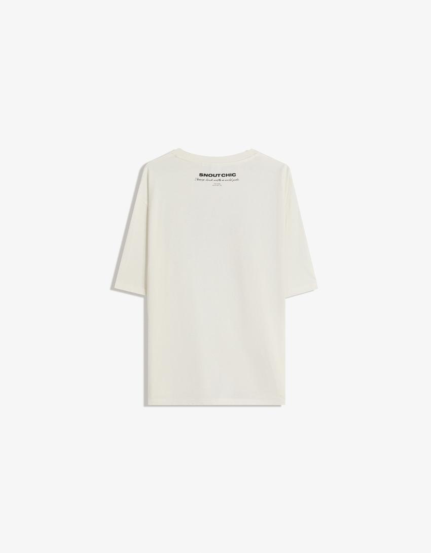 Póló BERSHKA, fehér