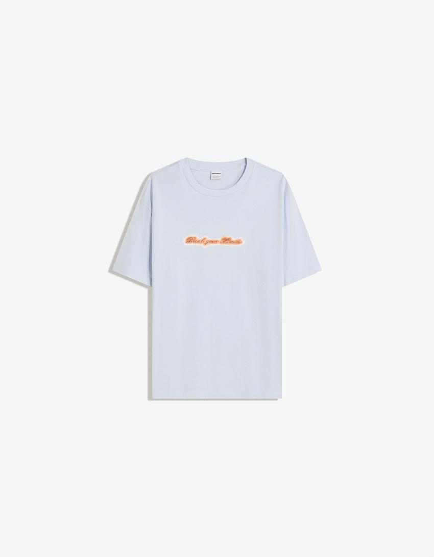 Póló BERSHKA, kék