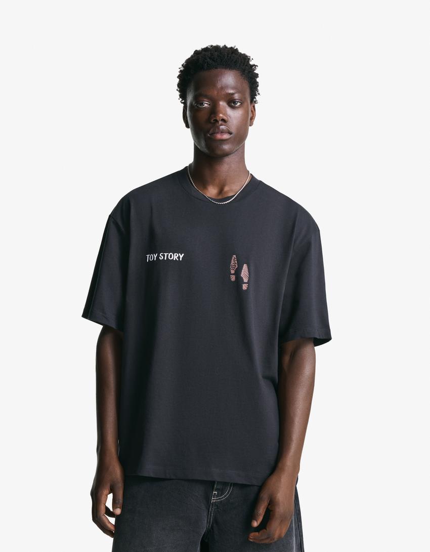 Póló BERSHKA, fekete