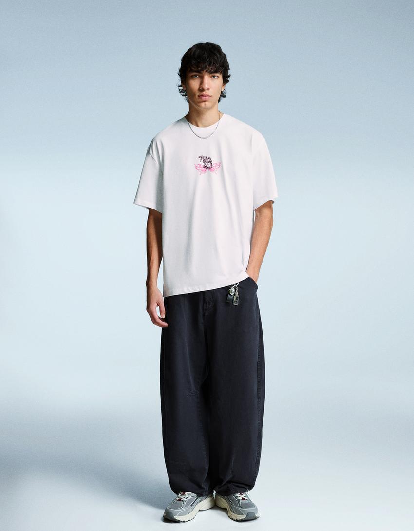 Póló BERSHKA, fehér