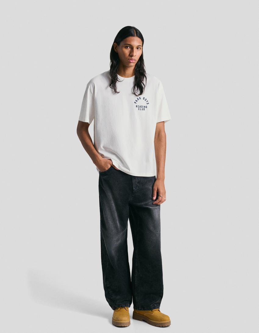 Póló BERSHKA, fehér