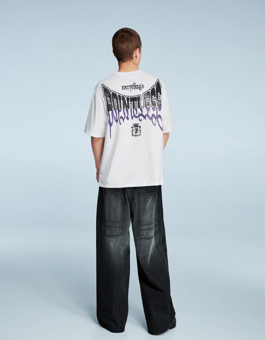 Póló BERSHKA, fehér