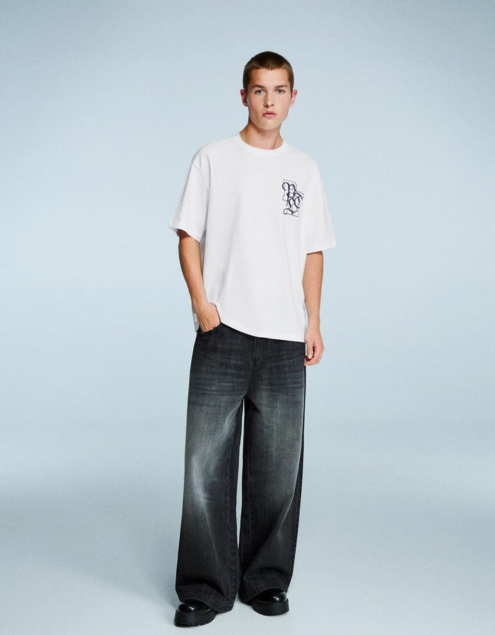 Póló BERSHKA, fehér