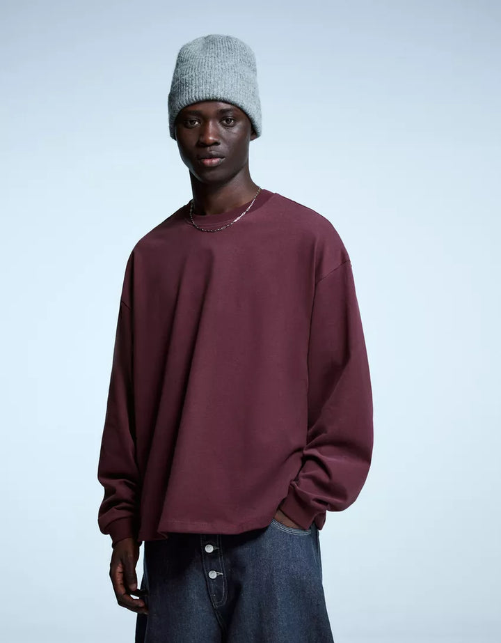 Blúz BERSHKA, bordó