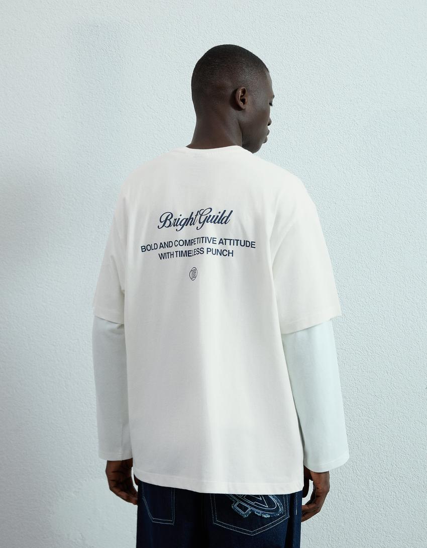 Póló BERSHKA, fehér