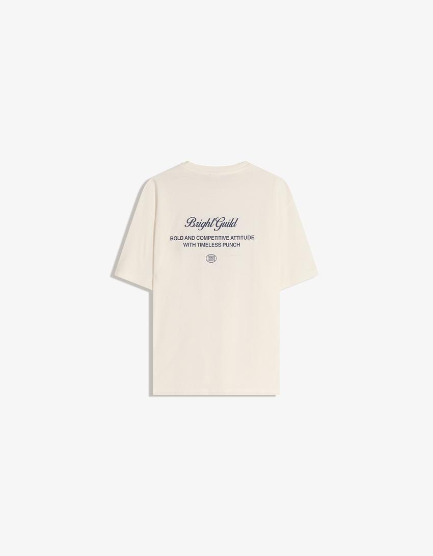 Póló BERSHKA, fehér