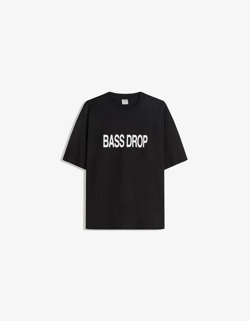 Póló BERSHKA, fekete