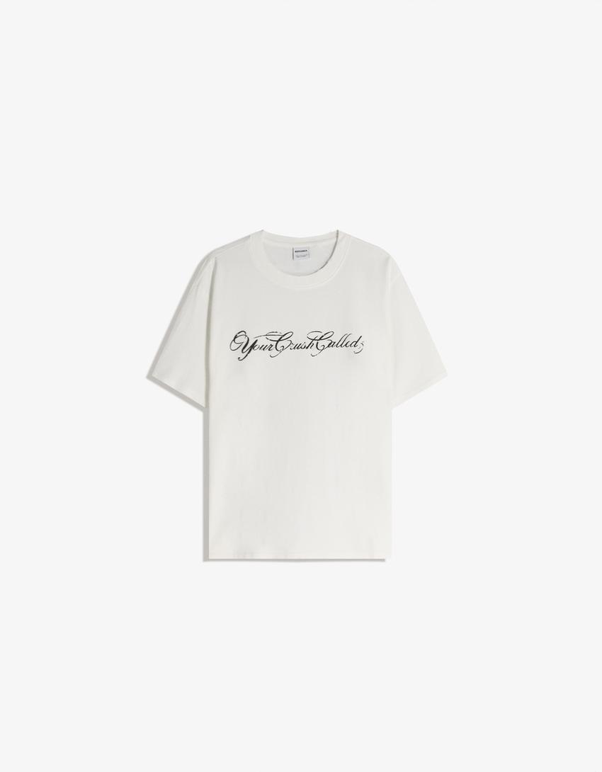 Póló BERSHKA, fehér