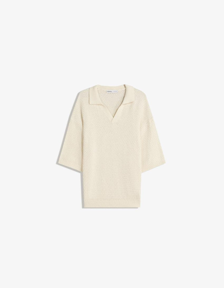Blúz BERSHKA, krémszínű