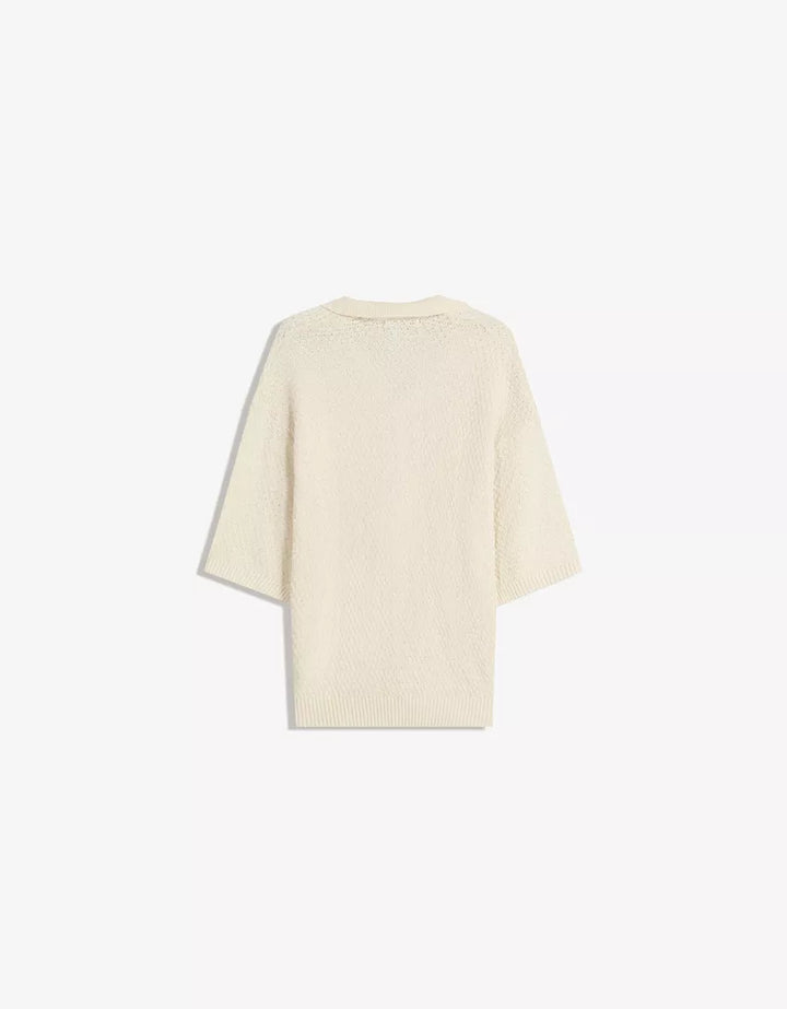 Blúz BERSHKA, krémszínű
