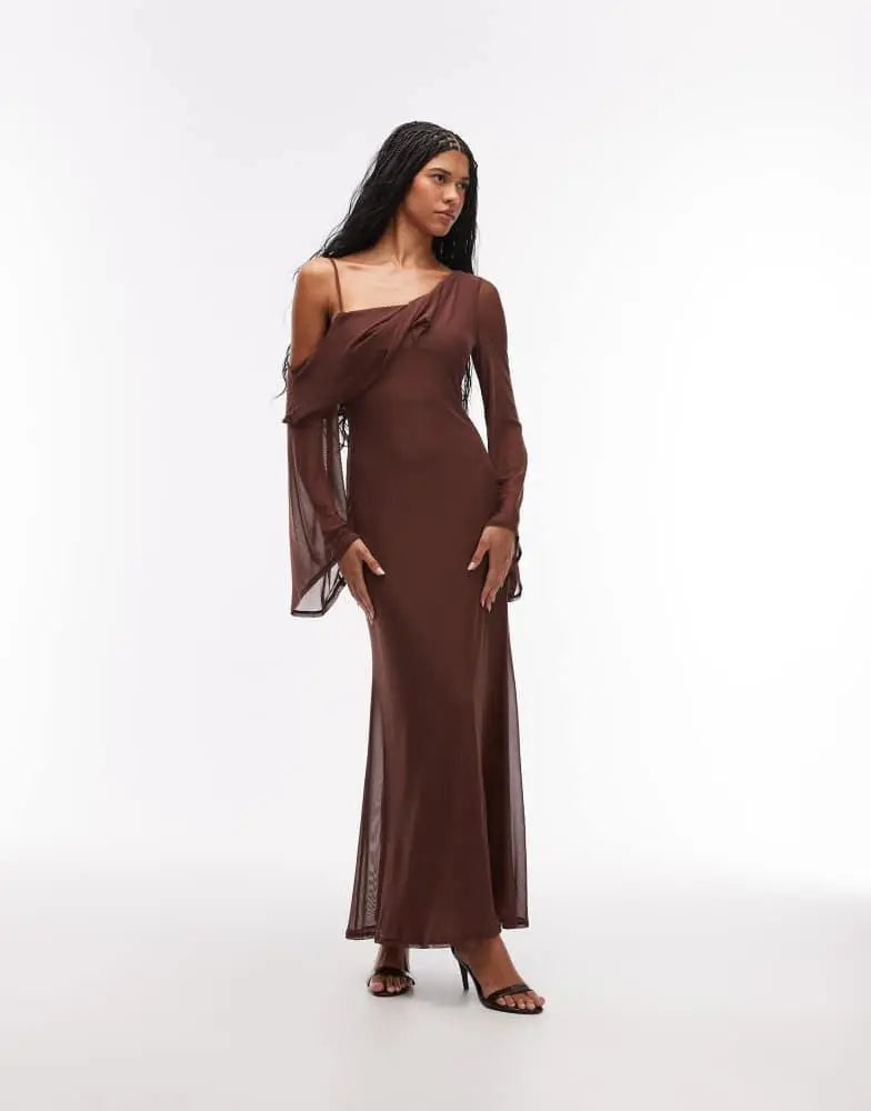 Rochie maxi ASOS, maro