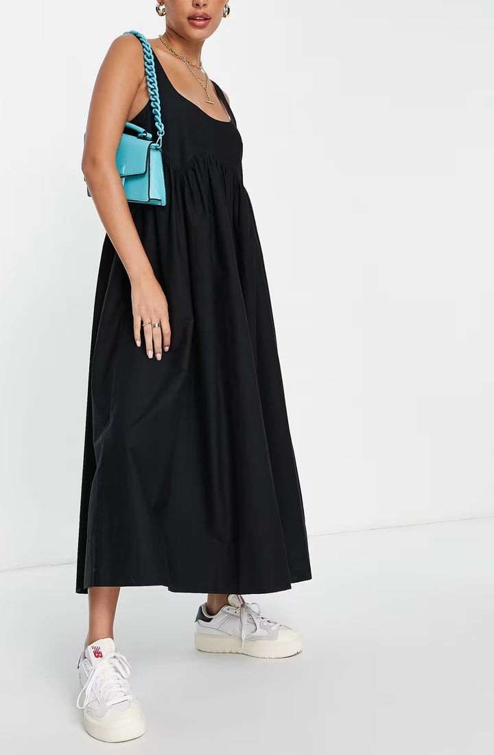 ASOS fekete midi ruha