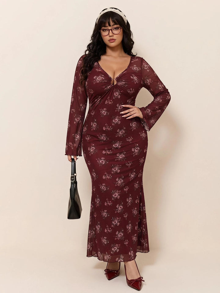 Rochie maxi SHEIN, vișiniu