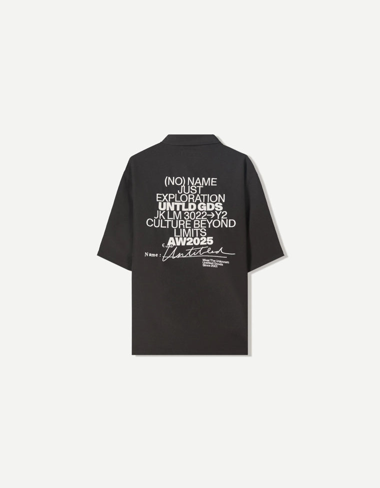 Rövid ujjú ing BERSHKA, fekete