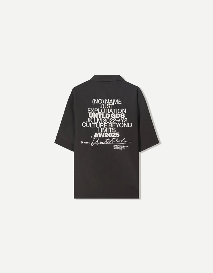 Rövid ujjú ing BERSHKA, fekete