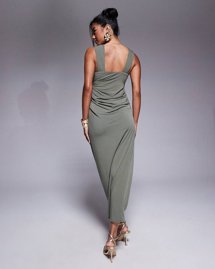 Rochie maxi ASOS, kaki