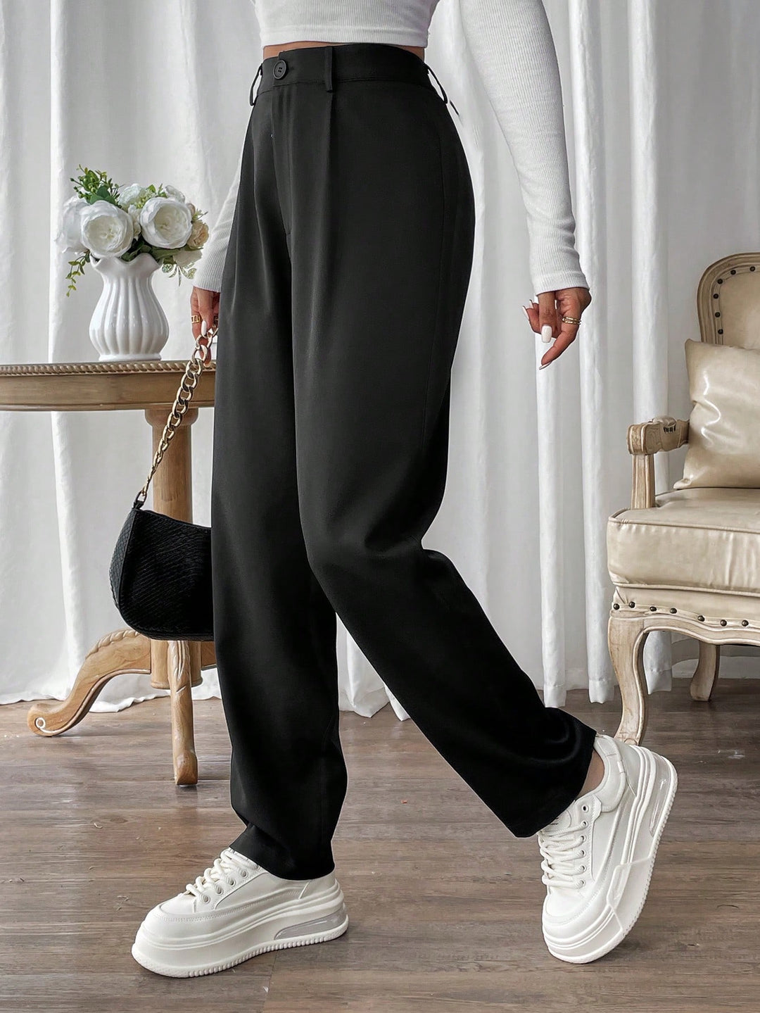 Pantaloni SHEIN, negru