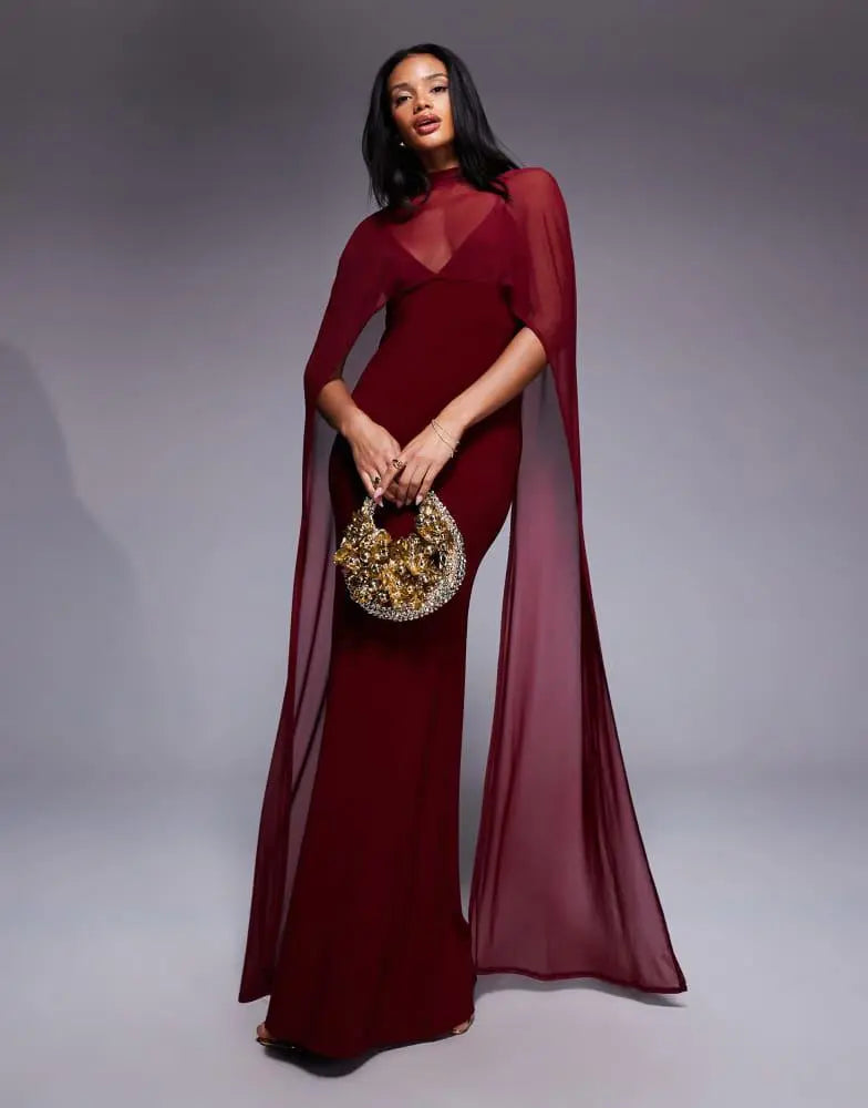 Rochie maxi ASOS, vișiniu