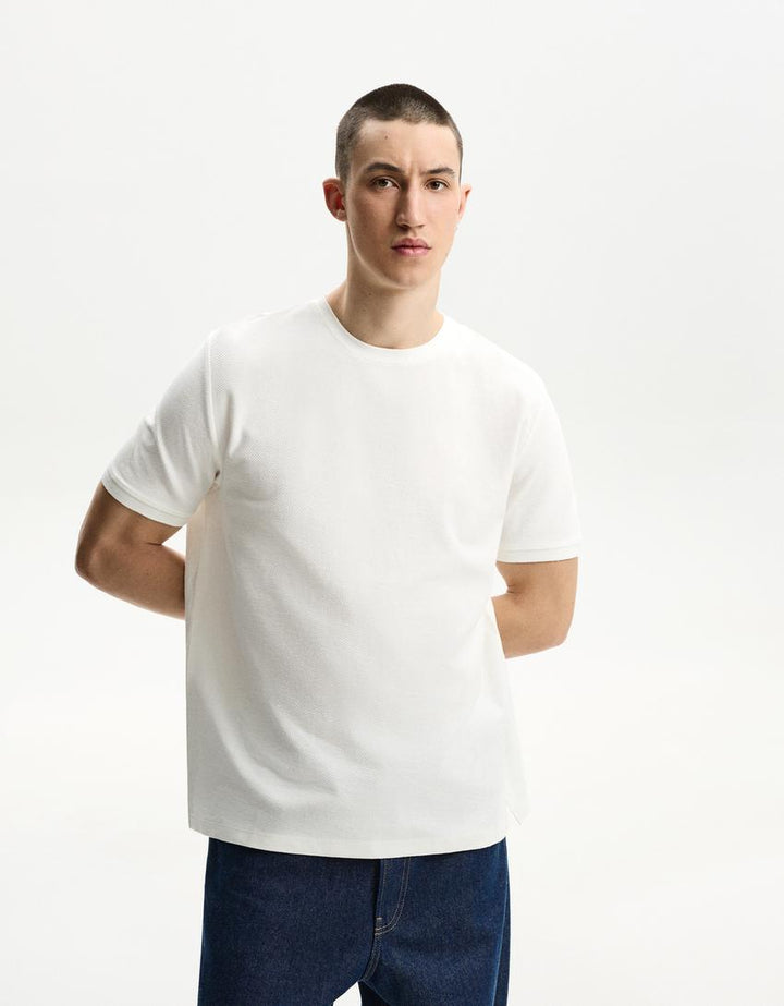 Póló BERSHKA, fehér
