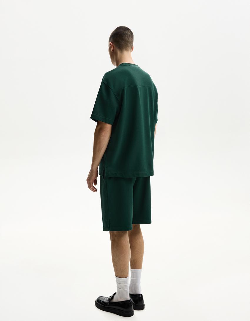 Póló BERSHKA, zöld