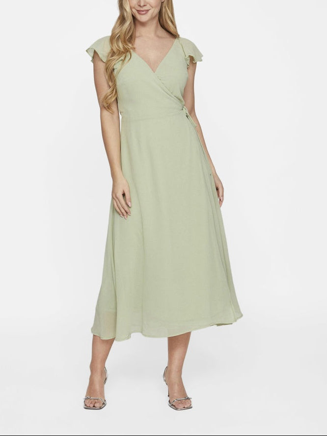 Rochie midi VILA, verde