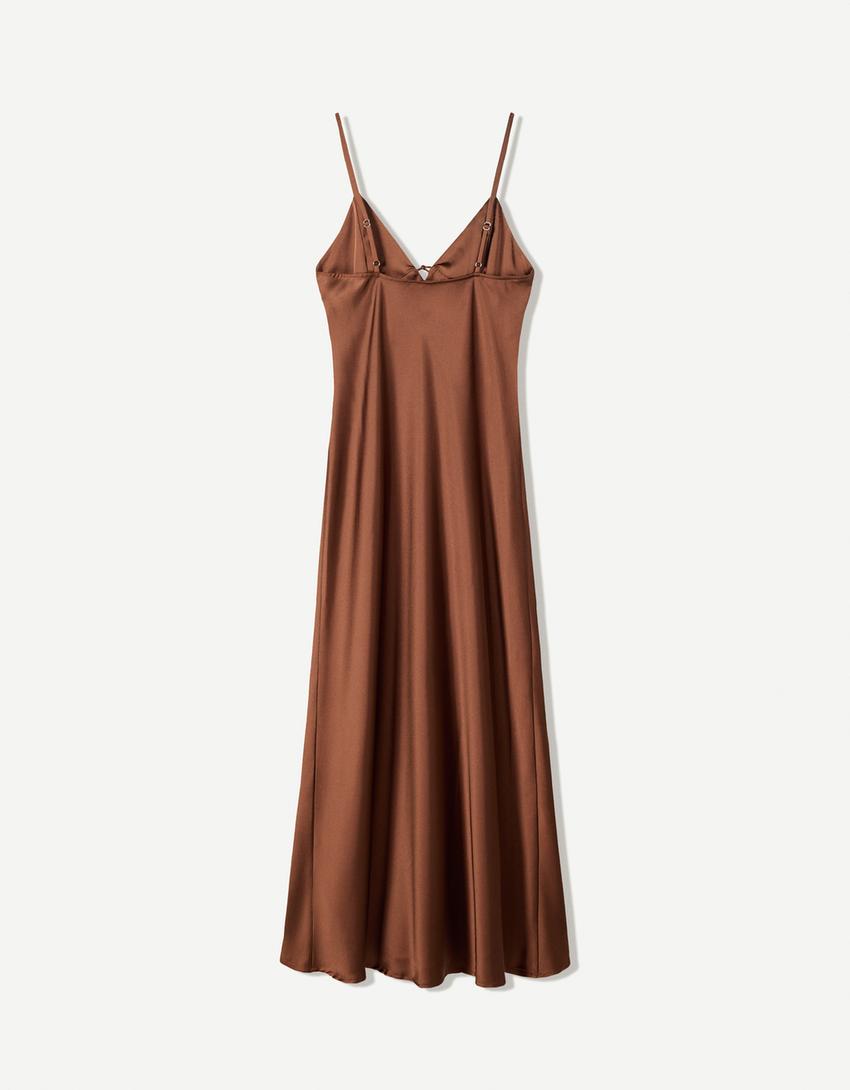 Rochie maxi BERSHKA, maro