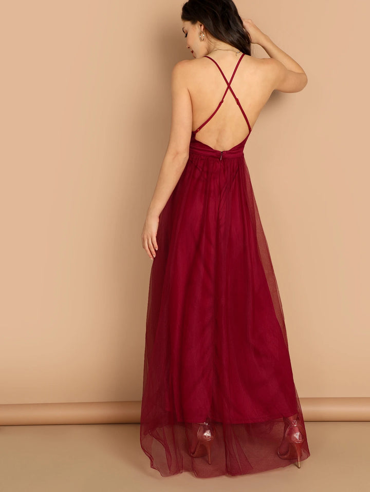 Rochie maxi SHEIN, vișiniu