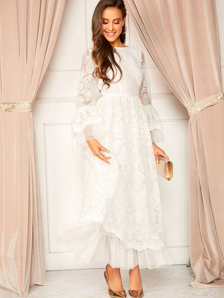 Rochie de ocazie SHEIN, alb