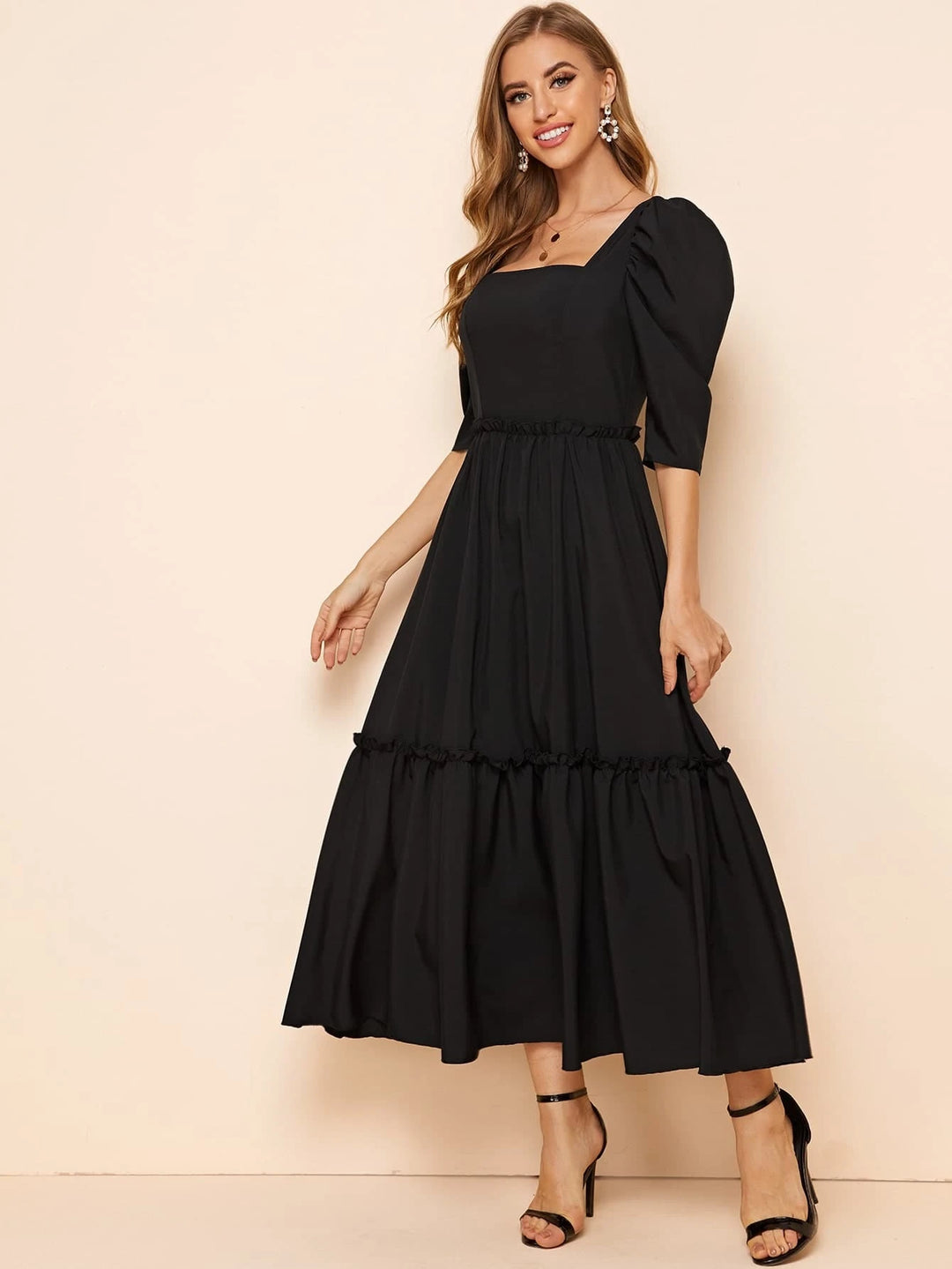 Rochie midi SHEIN, negru