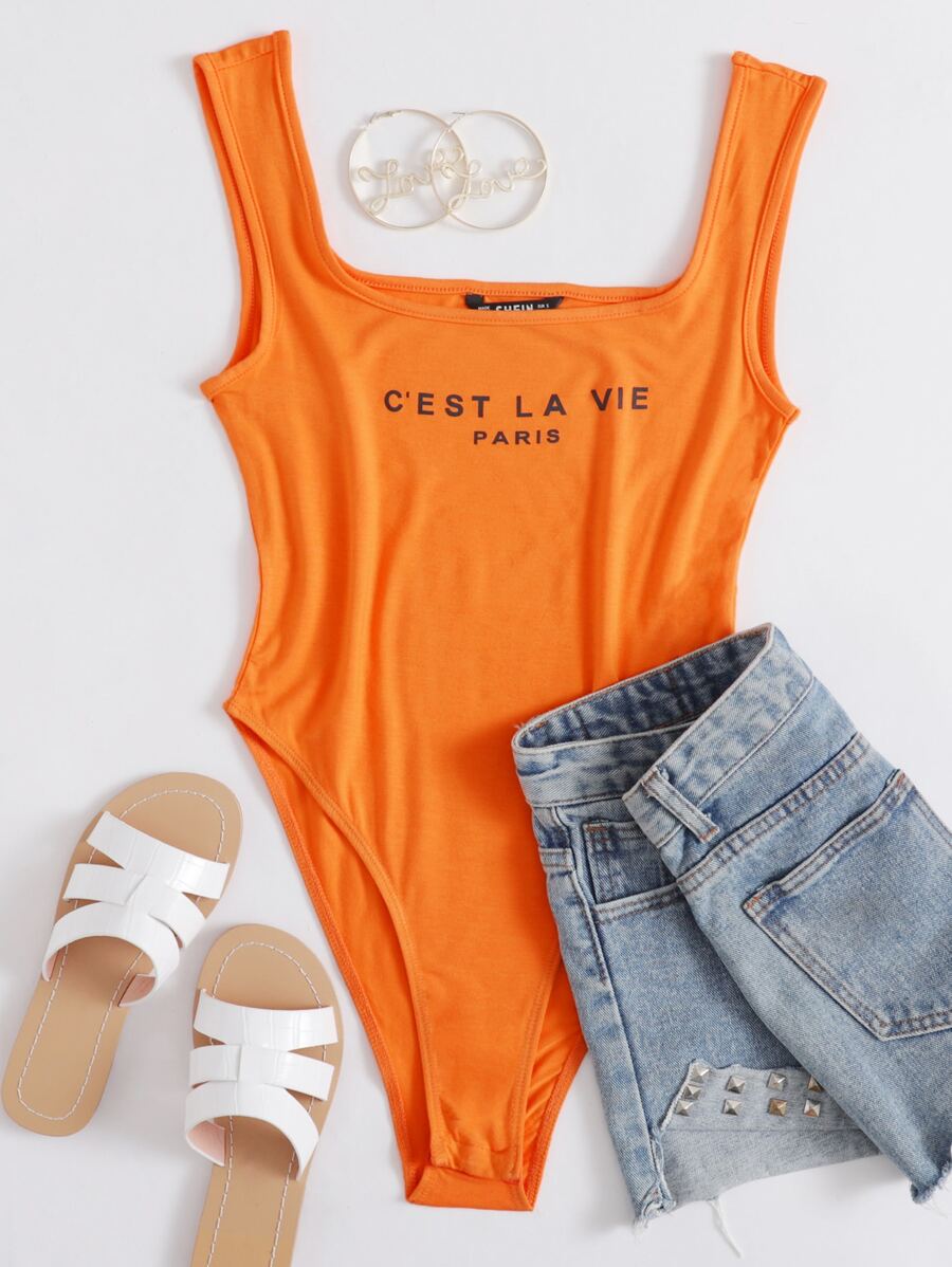 Body SHEIN, portocaliu