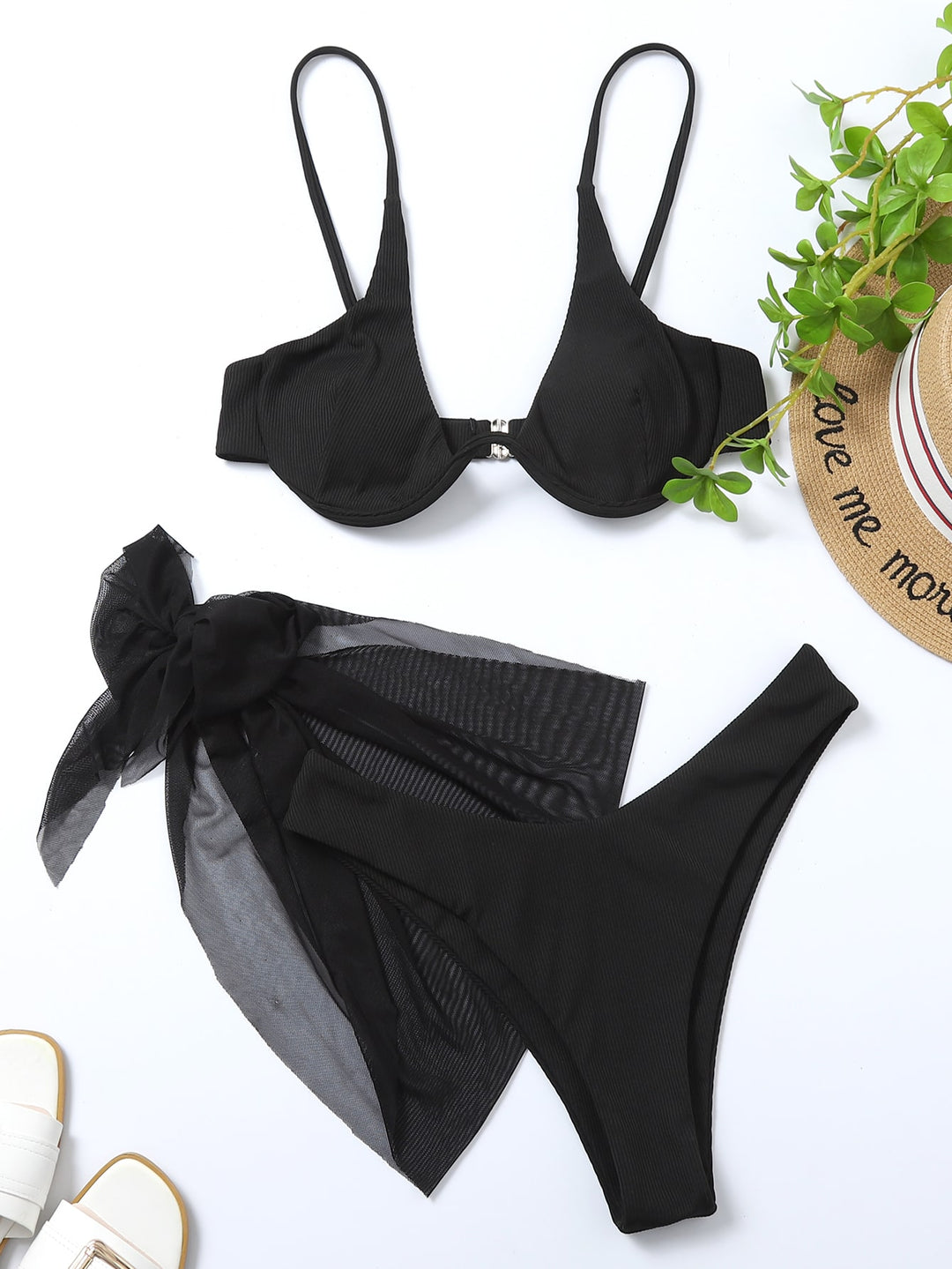 Set bikini SHEIN, negru