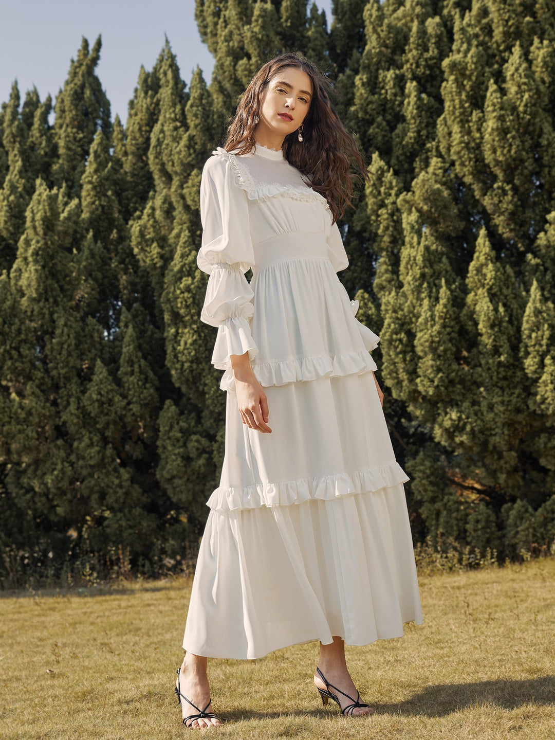Rochie maxi SHEIN, alb