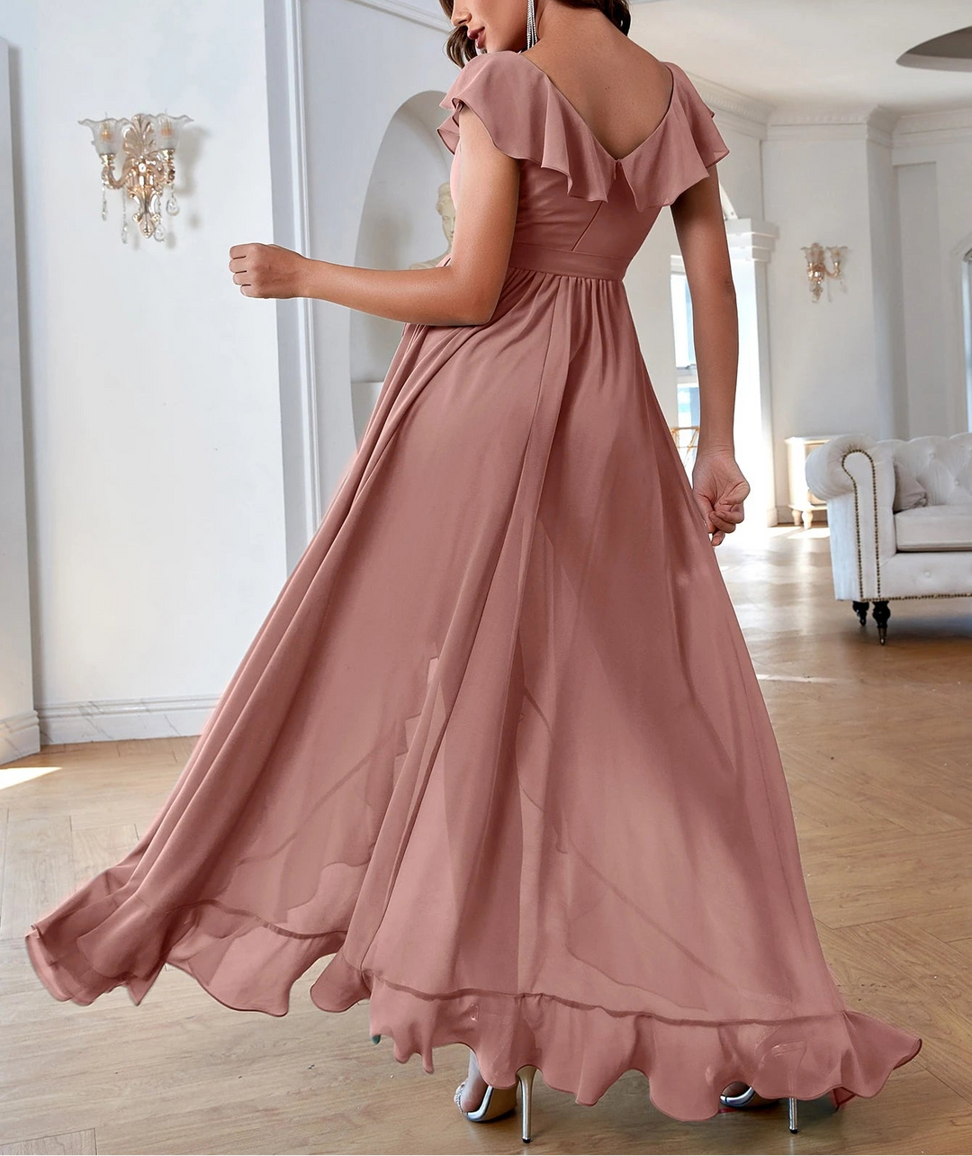 SHEIN maxi dress, pink