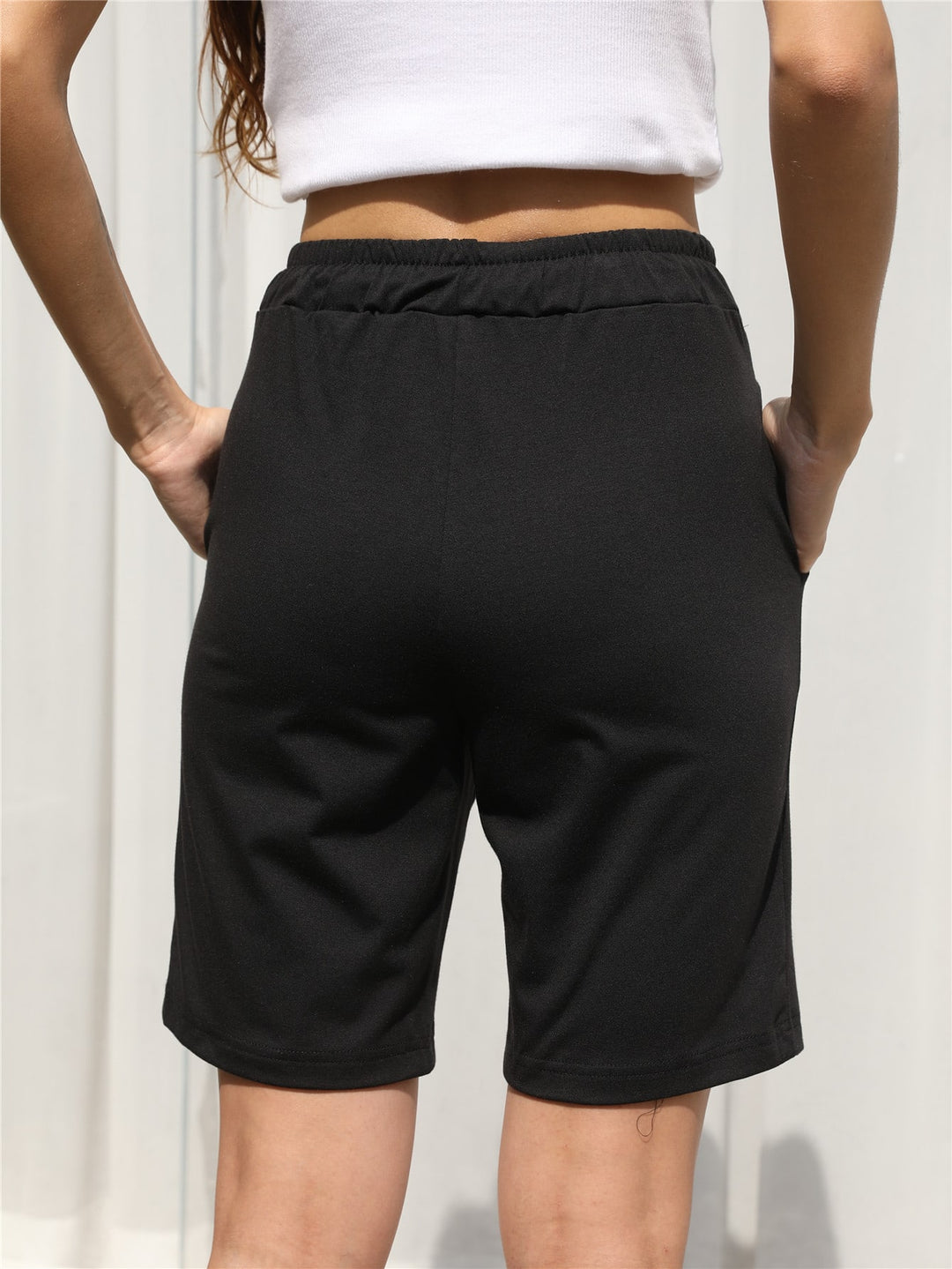 Pantaloni scurți SHEIN, negru