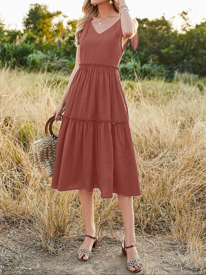 Rochie midi SHEIN, cărămiziu