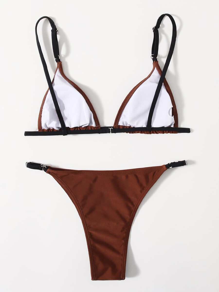 Costum de baie SHEIN, maro