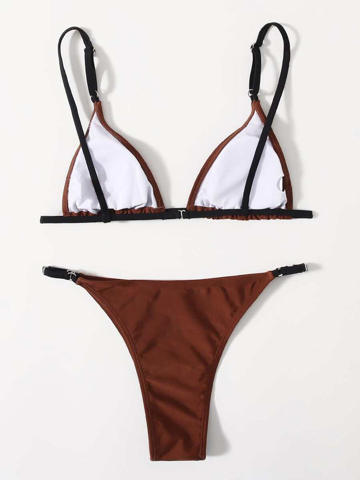 Costum de baie SHEIN, maro