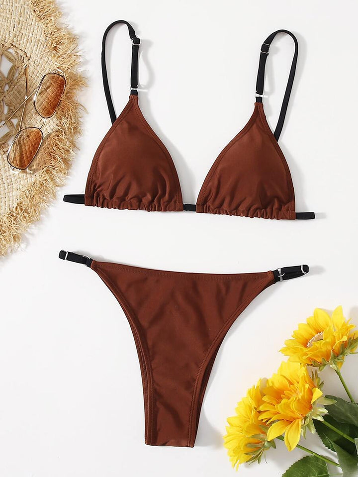 Costum de baie SHEIN, maro