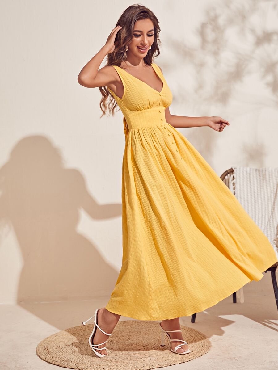 Rochie maxi SHEIN, galben
