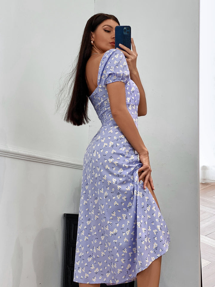 SHEIN midi ruha, kék