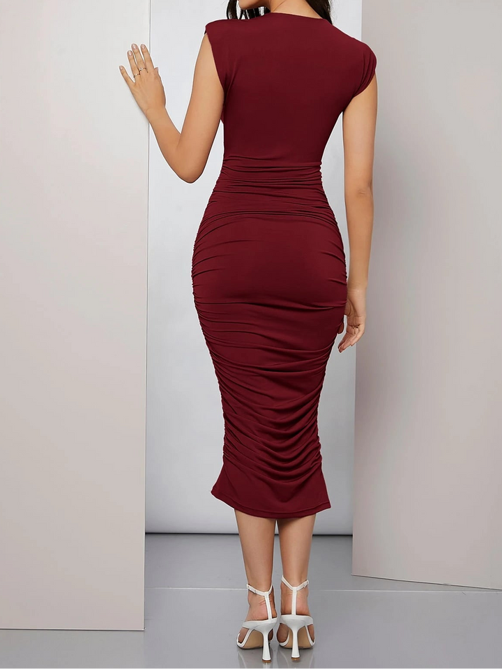 SHEIN maxi ruha, bordó