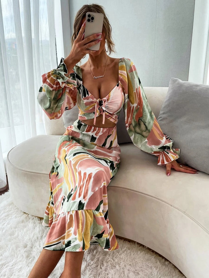 Rochie midi SHEIN, mix culori
