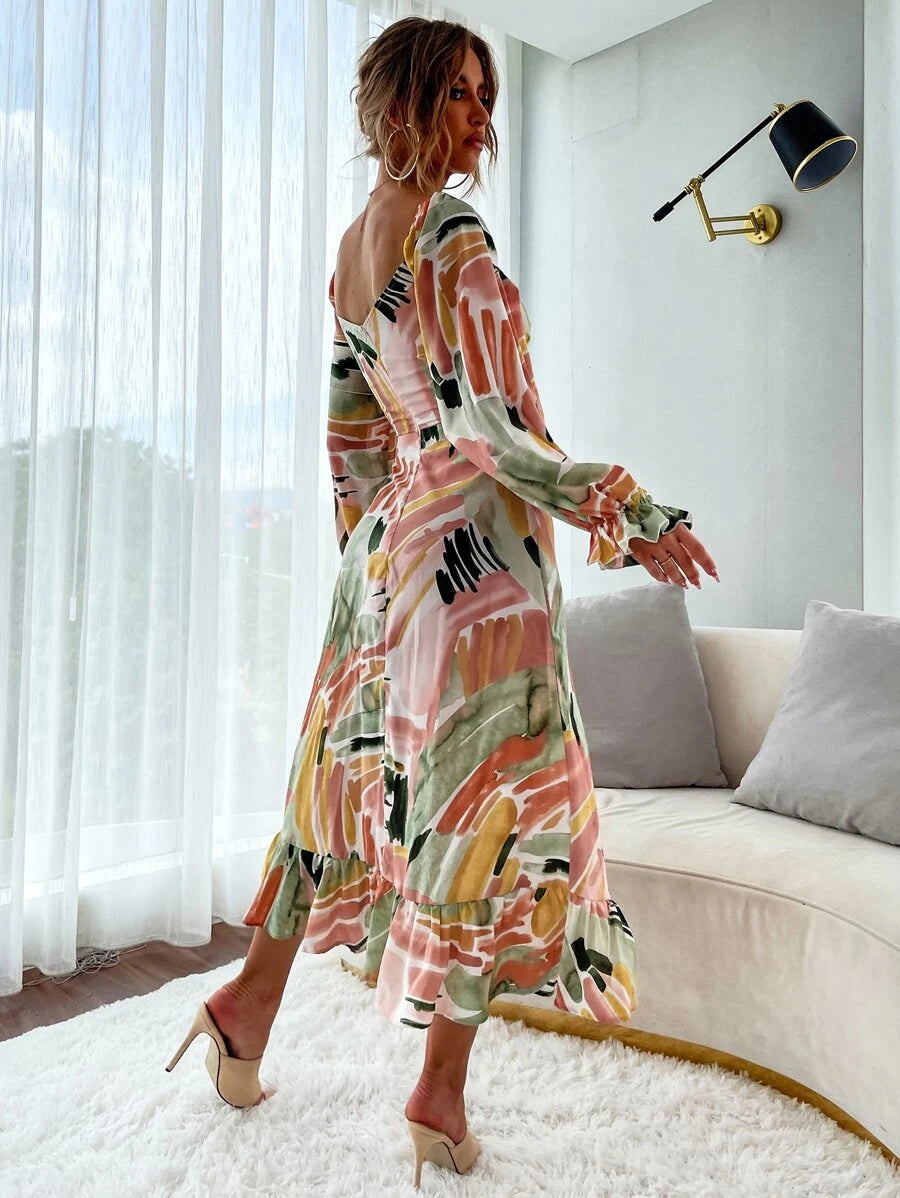 Rochie midi SHEIN, mix culori