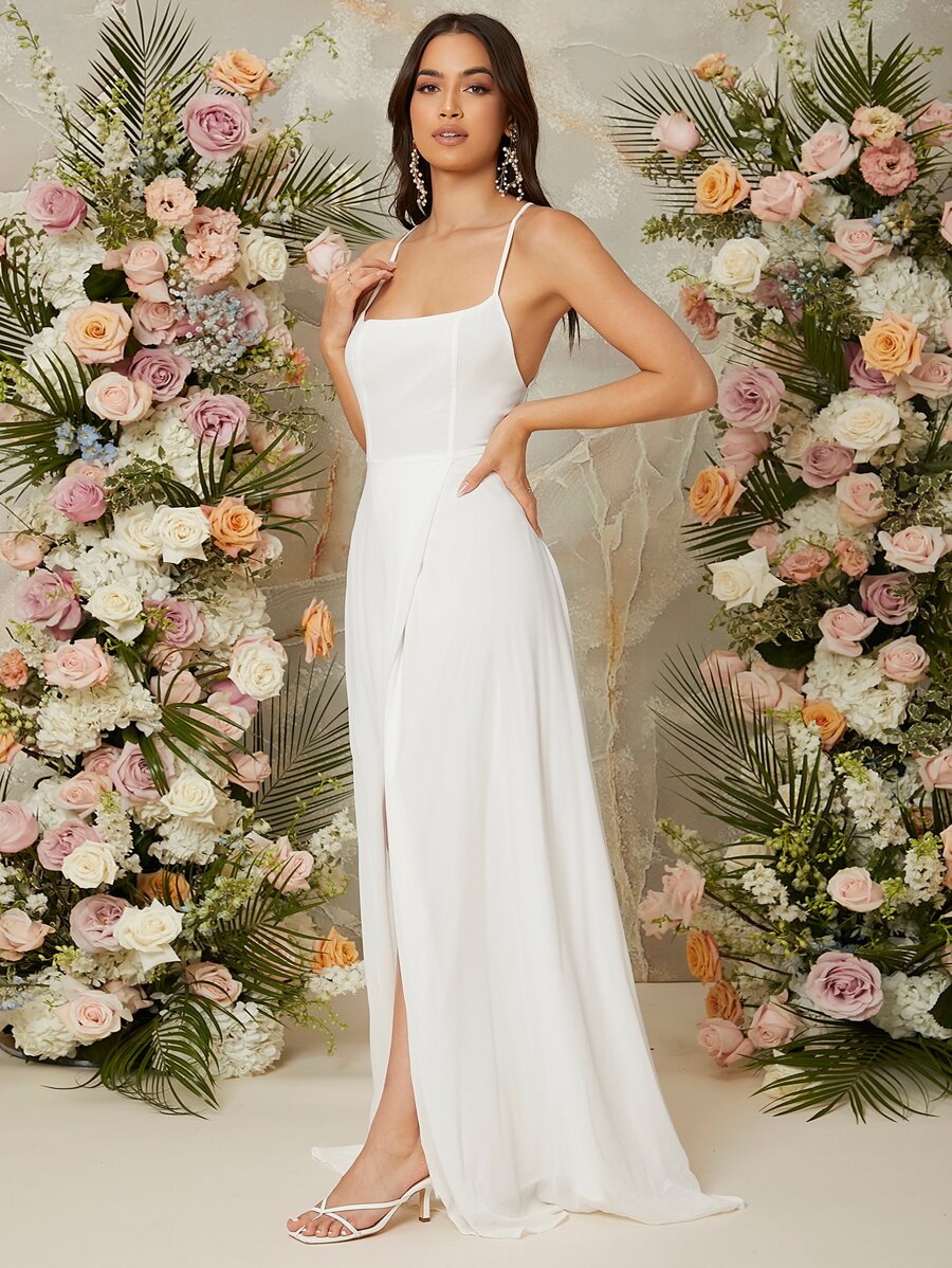 Rochie maxi SHEIN, alb