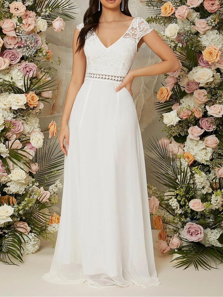 Rochie maxi SHEIN, alb