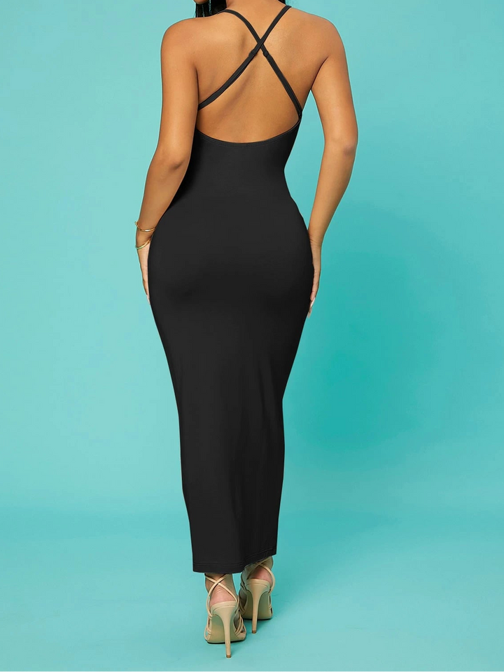 SHEIN maxi ruha, fekete