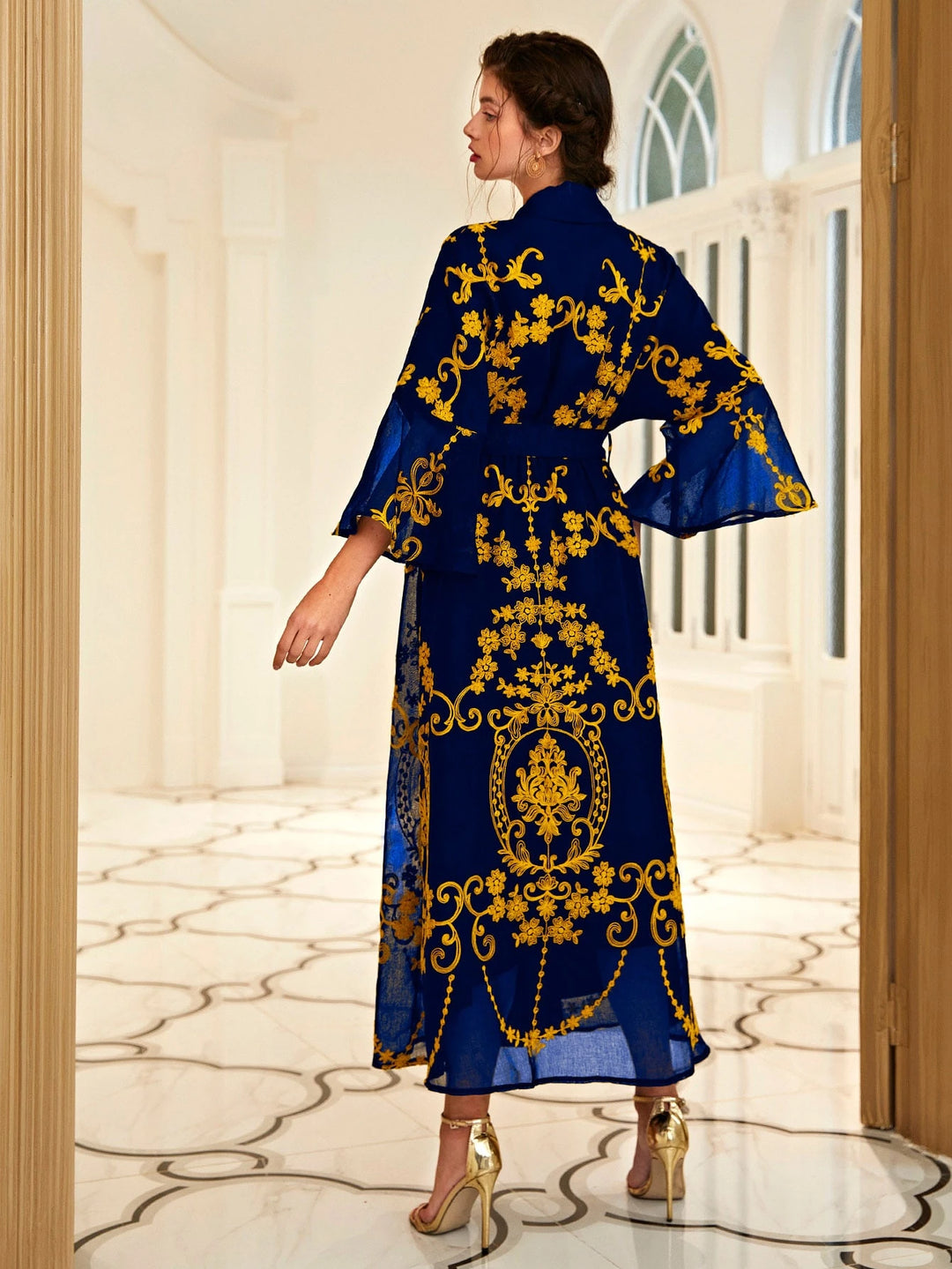 SHEIN maxi ruha, kék
