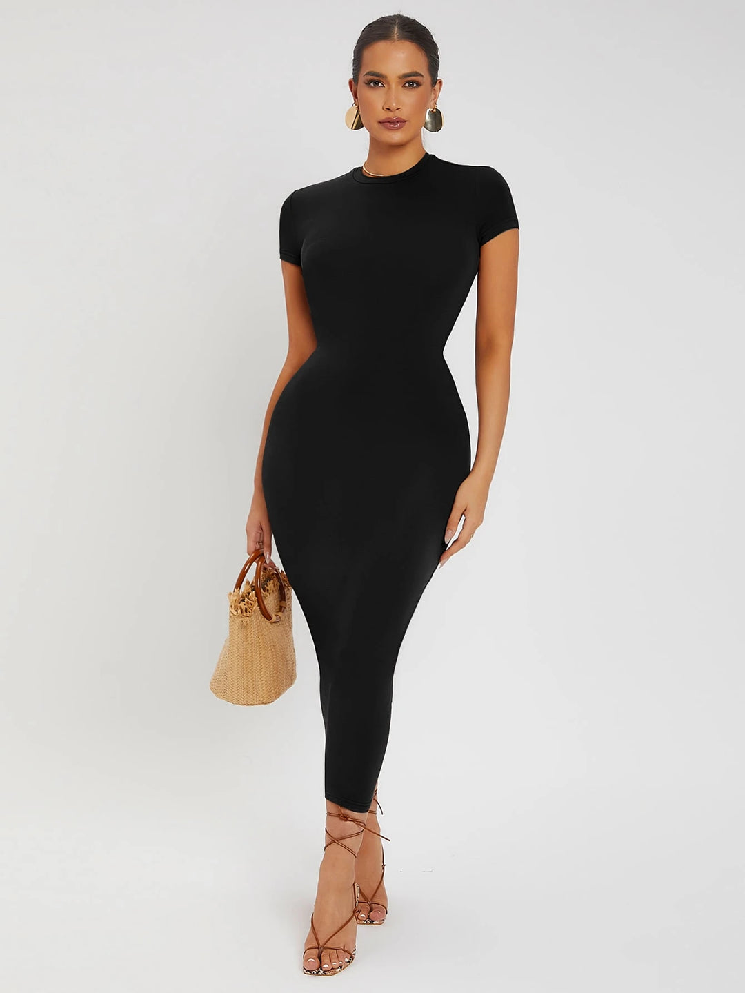 Rochie midi SHEIN, negru