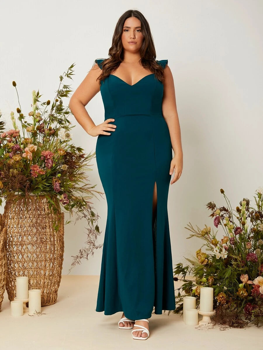 Rochie maxi SHEIN, verde