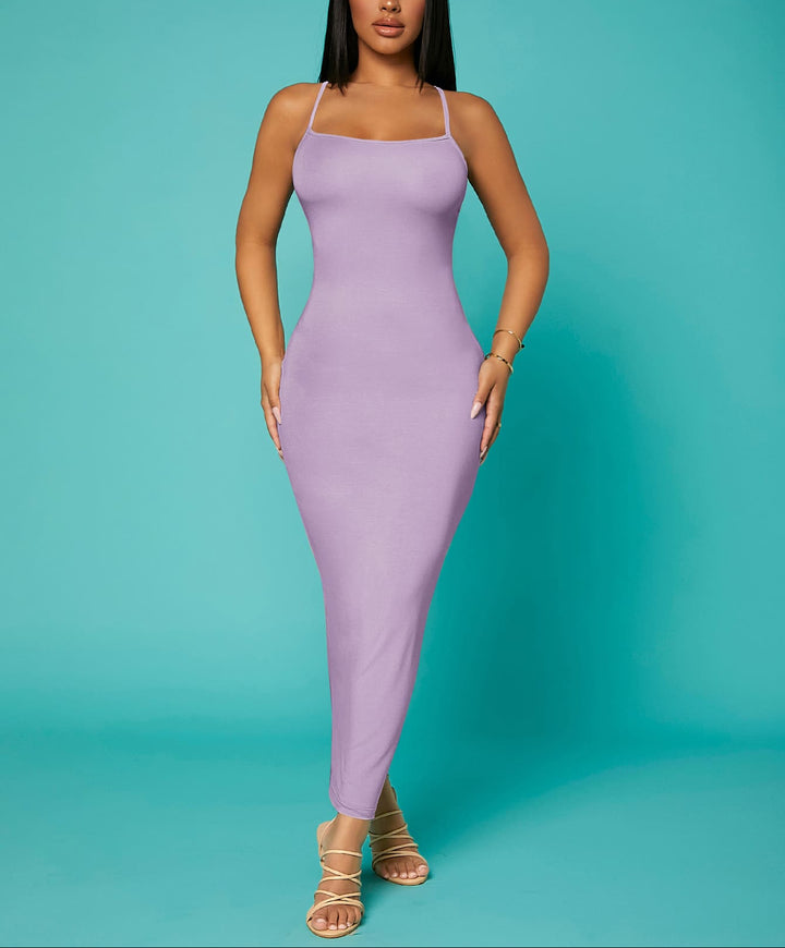 SHEIN lila maxi ruha